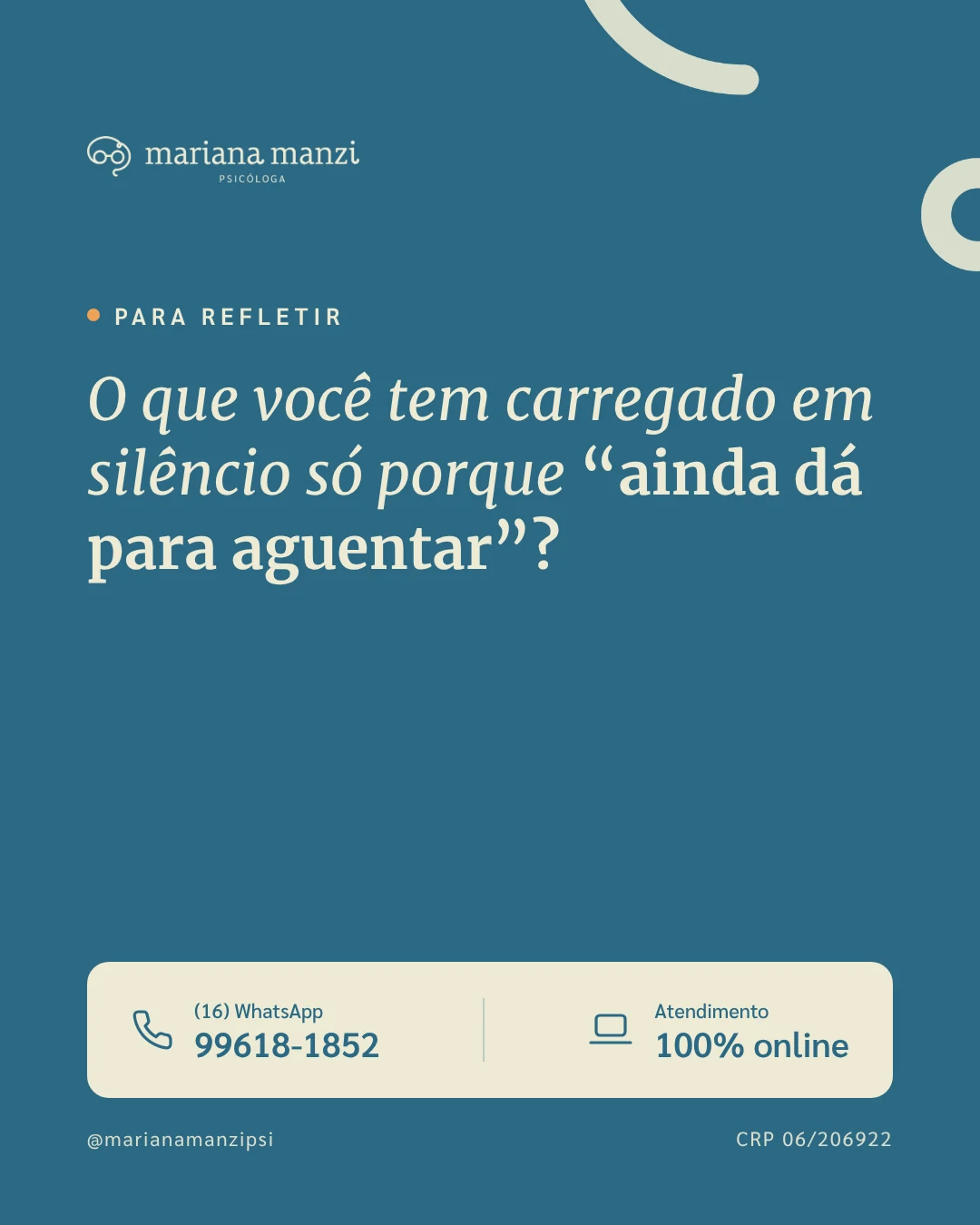 Carrossel de Instagram para psicóloga psicanalista (Mariana Manzi), slide 5